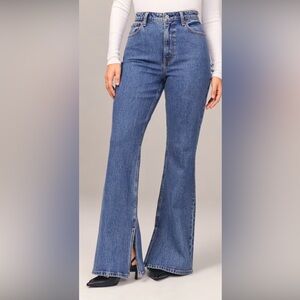 Abercrombie & Fitch Curve Love High Rise Vintage Flare Jean | Vent Hem | 28 Long